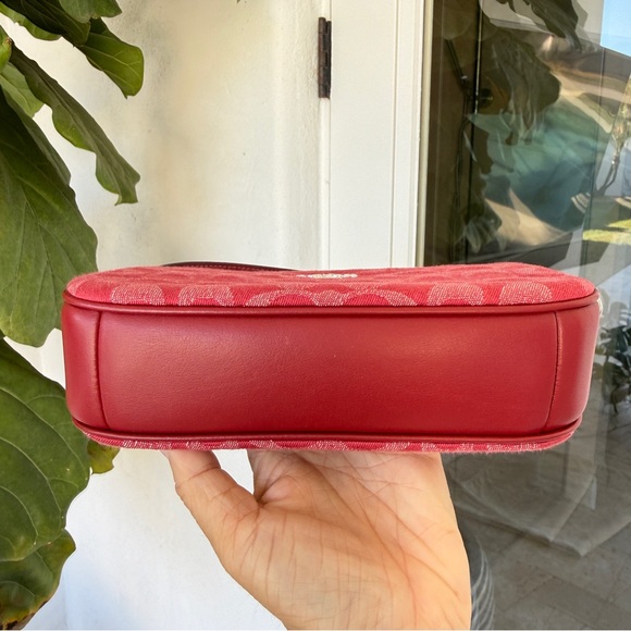 Coach Nolita 19 In Signature Denim CCZ48 denim/Silver/True Red - Picture 9 of 13